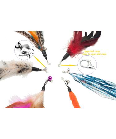 Fashion's Talk Kitten Feather Teaser Wand Cat Toy with Replacement Pack - Set of 2 Wands + Feather Replacement Pack - Buy Online on GoSupps.com