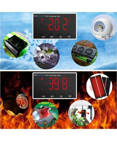 NICREW Digital LED Reptile Thermostat - Heating and Cooling Temperature Controller for Vivarium - 1100W 220V - Buy Online on GoSupps.com