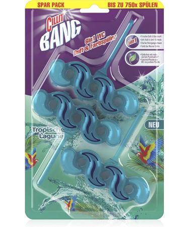 Cillit Bang 6in1 Toilet Cleaner - Tropical Lagoon Turquoise Water Dyes | Fresh & Clean Toilets | 3-Pack - International Shipping Available - Buy Online on GoSupps.com