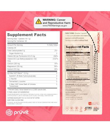 PR VIT Keto//OS NAT Maui Punch - Caffeine Free Exogenous Ketones - Ketogenic Supplement for Energy Boost - 20 Servings - Buy Online on GoSupps.com