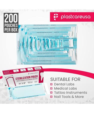 Self-Seal Sterilization Pouch 3.5 x 10 - 200 Box - Easy to Use & Secure - Buy Online on GoSupps.com