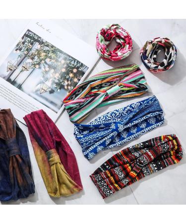 Yinder 18 Pcs African Turban Headbands for Women - Boho Wide Head Scarf Set for Yoga, Running & Sports - Buy Online on GoSupps.com