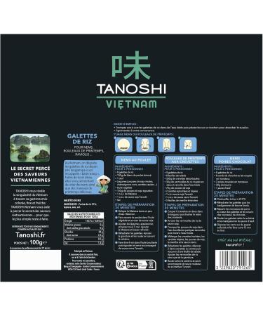 TANOSHI Vietnam 10 x Rice Patties for Making Spring Rolls Spring Rolls and Ravioli 100 g - Buy Online on GoSupps.com