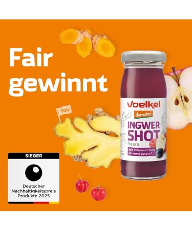  Voelkel Voelkel Demeter Shot Ginger and Berries 95 ml - Buy Online on GoSupps.com