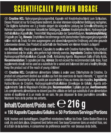 Weider Creatine HCL - 150 Capsules - Buy Online on GoSupps.com