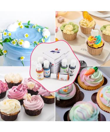 VineonTec Food Color Icing Colors Gel-Based Edible Color Pigment for Baking Cake Pastry Fondant Macaron Cream Very Suitable for Home and Bakery Baking use 6 Color (21g) Bottles - Buy Online on GoSupps.com