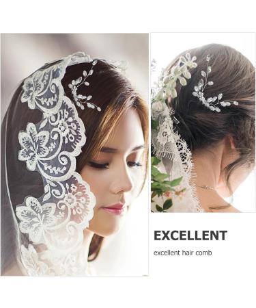 FOMIYES Hair Comb Rhinestone Wedding Hair Comb Leaf Hair Comb Decor Wedding Hair Accessory - Buy Online on GoSupps.com