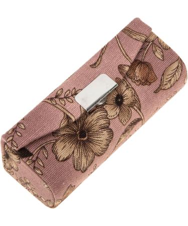 Luxshiny Floral Lipstick Case with Mirror - Pink Travel Makeup Purse Holder for International Shipping - Buy Online on GoSupps.com