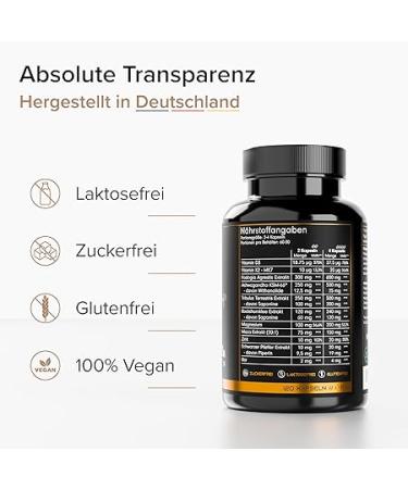 Alpharush Men's Complex with Maca (20:1), High Dose with Tribulus Terrestris, Ashwagandha and Fadogia Agrestis, Maca Complex for Men, Alternative to Tongkat Ali, 120 Capsules for Men - Buy Online on GoSupps.com