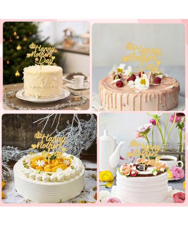 10Pcs Happy Mothers Day Cake Topper Mothers Day Decorations Acrylic Happy Mothers Day Topper Cupcake Cake Topper Gold Glitter Cake Sticks Cake Decorations for Mother's Day Party Suppliers - Buy Online on GoSupps.com