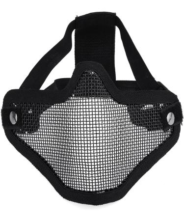 ArcEnCiel Tactical Steel Mesh Half Face Mask - Black | Airsoft Gear - Buy Online on GoSupps.com