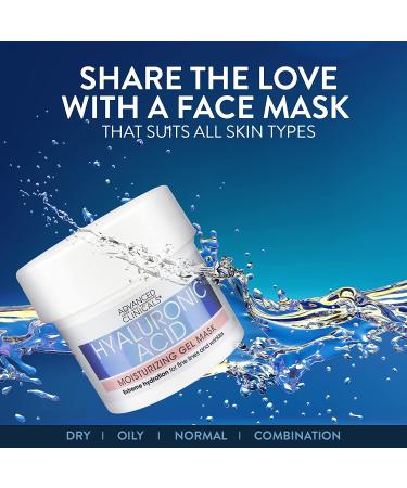 Advanced Clinicals Hyaluronic Acid Gel Mask - Hydrating & Brightening Anti-Aging Facial Mask (Pack of 2) - 5 Fl Oz Each - Buy Online on GoSupps.com