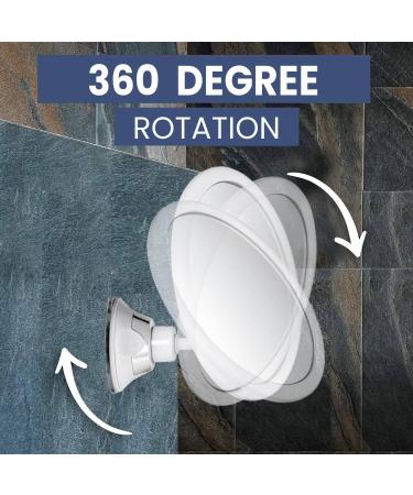 Mirrorvana 3X Magnifying Round Shower Mirror with Strong Suction Cup - Fogless Shaving, Shatterproof, 360 Swivel - 6.7 Diameter - Buy Online on GoSupps.com