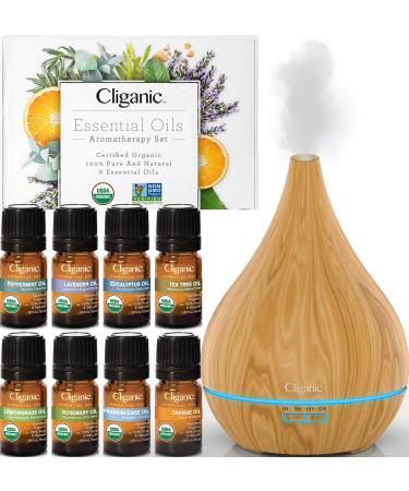 Cliganic Essential Oils Aromatherapy Set  8 Piece Set