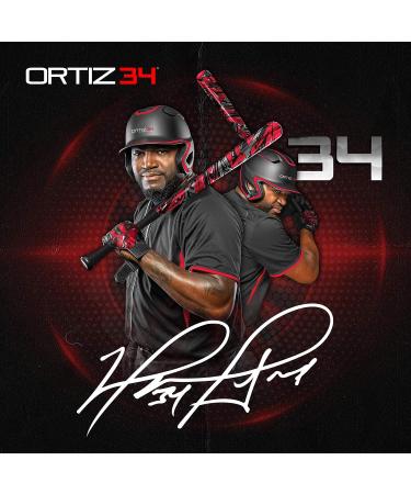 Ortiz34 Homerun Kids Tee Ball Set - 3-in-1 Aluminum Baseball Bat & Youth Glove Bundle by David Ortiz - Red - Buy Online on GoSupps.com