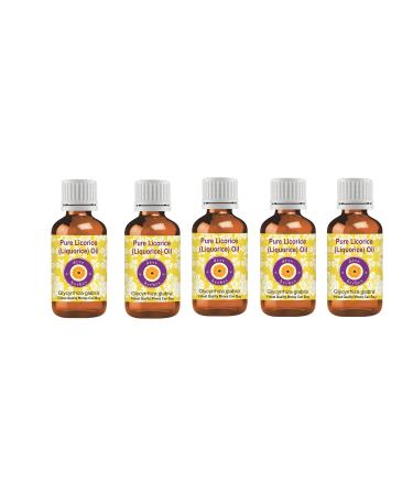 Deve Herbes Pure Licorice Licorice Oil Glycyrrhiza glabra Pack of Five 100ml X 5 168 oz
