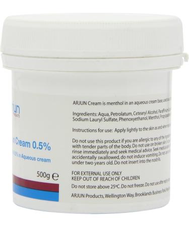 Arjun 0.5% Menthol Aqueous Cream 500g - Buy Online on GoSupps.com