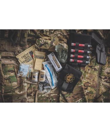 Rhino Rescue IFAK Trauma Kit - Black Molle Emergency First Aid Pouch for Tactical Military Camping & Everyday Carry - Buy Online on GoSupps.com