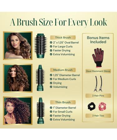 Asani Hot Air Brush - Multipurpose Blow Dryer Brush for Curling & Straightening | Heated Round Brush & Volumizer for All Hair Types - Ship Internationally - Buy Online on GoSupps.com