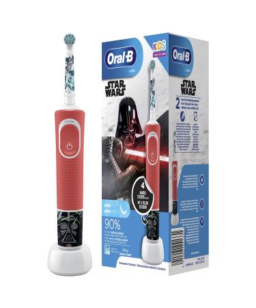 Oral-B Kids Star Wars Electric toothbrush/Electric Toothbrush for children from 3 years 2 cleaning modes for dental care extra soft bristles 4 stickers red Starwars handle - Buy Online on GoSupps.com
