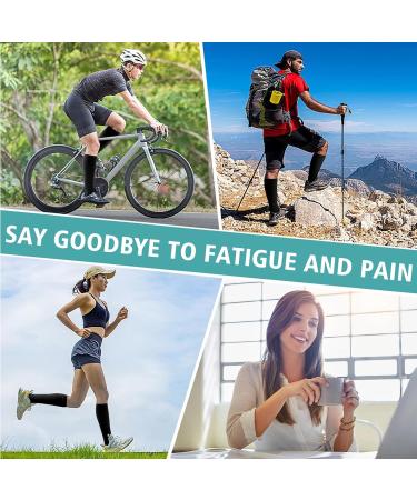 Evolyline Medical Compression Stockings 20-30 mmHg for Men & Women - No Foot Design Thrombosis & Varicose Vein Support Black XL - Buy Online on GoSupps.com