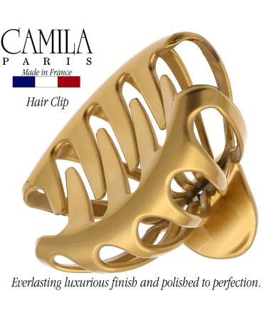 Camila Paris CP3052 French Octopus Hair Clip - Large Claw Clip for Thick & Long Hair, No-Slip Grip - Gold, Made in France - Buy Online on GoSupps.com