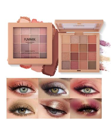 Mimore 16 colors eyes shadow ultrapmented natural mat golden nude shimmer eyeshadow palette professional durable waterproof make-up eyeshadow mixable portable vegan 02 352