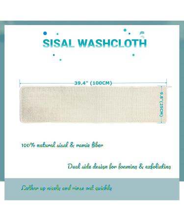 Extra Long Double-Sided Exfoliating Loofah Body Scrubber for Men & Women - Deep Clean Shower Towel - Buy Online on GoSupps.com