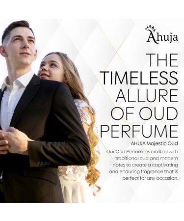 AHUJA Majestic Oud Eau De Parfum For Men & Women 3.4 fl oz Long Lasting Luxury Fragrance for Him and Her Unisex Perfume Enduring Nature Scents - Oud Vanilla Raspberry Rose Peony Wood Patchouli Majestic Oud 3.4 Fl Oz (Pack of 1) - Buy Online on GoSupps.com