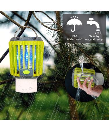 TULAER Camping Bug Zapper & LED Lantern & Flashlight 3 in 1 Rechargeable Mosquito and Fly Killer Electric Killing Lamp Portable Camping Gear for Outdoors - Buy Online on GoSupps.com