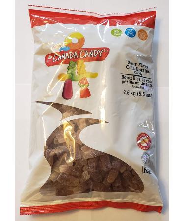 CANADA CANDY Sour Fizzy Cola Bottles Cola 2.5 Kilogram