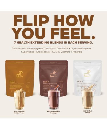Flip My Life Flip 7 Natural SuperFood Plant-Based Protein Complete Meal Replacement to Support Healthy Gut 7 Mega Nutrient Rich Blends all in one to AGE BETTER - Vanilla - Buy Online on GoSupps.com