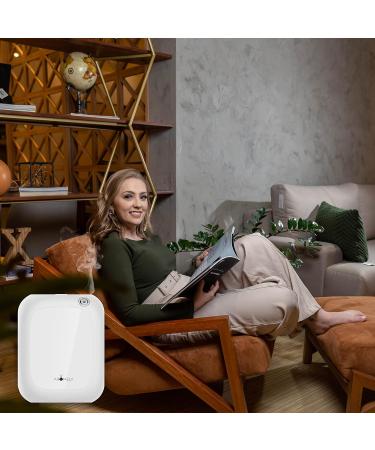 Smart Bluetooth Essential Oil Diffuser - Waterless Aromatherapy & Air Freshener for Home & Office - 1 500 SQFT Coverage with 150ml Bottle (White - Buy Online on GoSupps.com