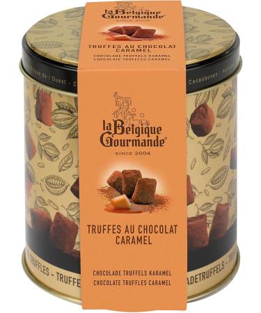 Box of Dark Chocolate Truffles with Salted Butter Caramel Chips 200g - La Belgique Gourmande - Buy Online on GoSupps.com