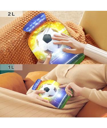 YOUJUNER Galaxy Football Soccer Hot Water Bottle - 1L Large Comfortable Hand & Feet Warmer for Ultimate Warmth - Buy Online on GoSupps.com