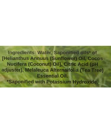 Buy Tea Tree Pure Castile Liquid Soap - Vegan Non-GMO All Skin Types 1 Gallon - Face Hand & Body Wash - Made in USA - Buy Online on GoSupps.com