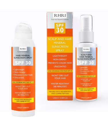 Sunscreen Spray+Aerosol Sunscreen for Hair and Scalp Premium SPF 30 Hair Sunscreen Spray| Protect from Harmful UV Rays Color Fade and Dryness