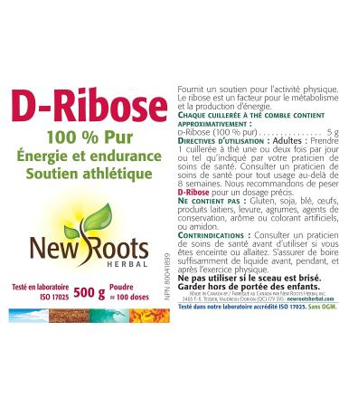 New Roots Herbal - D-Ribose (500 g (Pack of 1)) - Buy Online on GoSupps.com