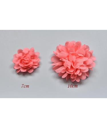 PrettyBoutique Girls Kids Women Chiffon Flower Hair Clip Alligator Clip Party Wedding (7cm Coral) - Buy Online on GoSupps.com