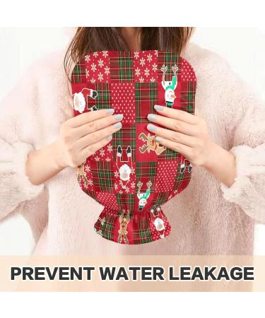 Heat Bottle with Snowman & Santa Claus Fleece Cover - 2L Warm-Up Bag for Hot/Cold Compress - Buy Online on GoSupps.com