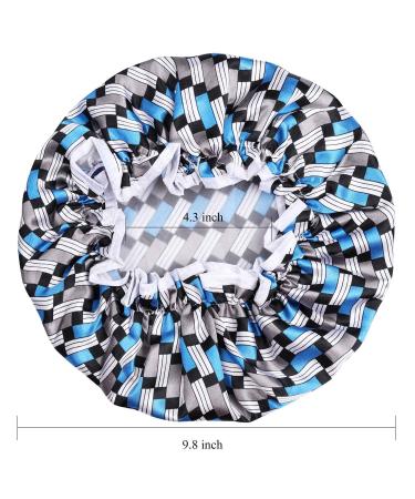 4pcs High Stretch Lined Shower Caps for Long & Short Hair - XL Size - Buy Online on GoSupps.com