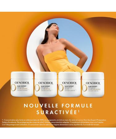  Oenobiol OENOBIOL SUN EXPERT Sun Preparer for Sensitive Skin - Reinforced Cell Protection2 - Promotes an intense and radiant tan - Food Supplement 30 capsules - 1 Month Programme - Buy Online on GoSupps.com