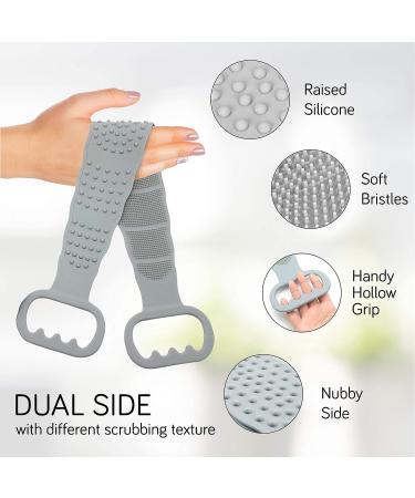 MENDY Silicone Body Back Scrubber - Exfoliating Bath Body Brush - Buy Online on GoSupps.com