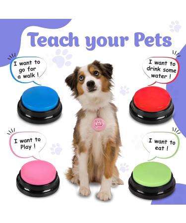 Suhsai Dog Keys - 30 Sec Voice Recording & Buzzer | 4PC Dog Communication Buttons | Clear Playback & Circuit Key Set - Buy Online on GoSupps.com