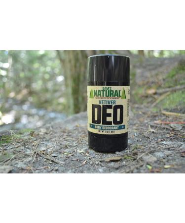 Sam s Natural Deodorant - Vetiver - Holiday Gifts - Stocking Stuffers - Gifts for Men - Aluminum Free DEO - No phthalates parabens sulfates or dyes - Vegan Cruelty Free - 3 oz - Buy Online on GoSupps.com