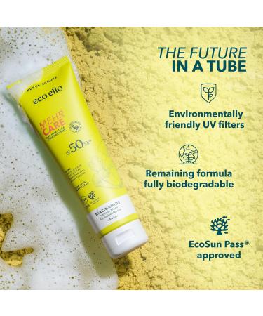 Eco Elio SPF 50 Sustainable Sun Cream 150ml 'Extra Care' - Face & Body Sunscreen, Fragrance-Free, No Octocrylene or Microplastics - Buy Online on GoSupps.com