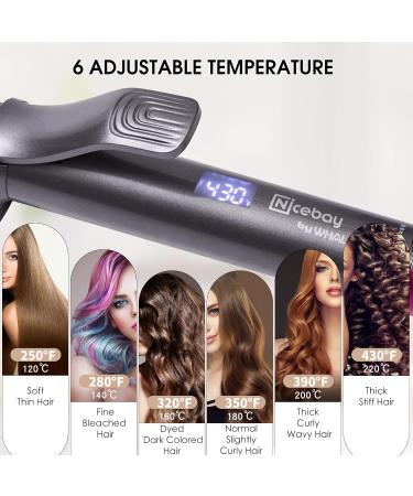 Nicebay Curling Iron - 1 1/4 Inch Professional Hair Curler | Fast Heating Ceramic Coating Worldwide Voltage Auto Off - Buy Online on GoSupps.com