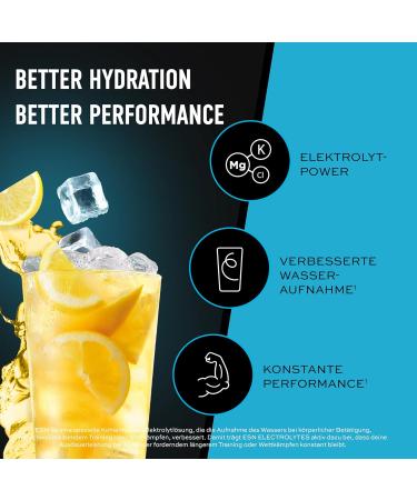 Buy ESN Electrolytes Pro - Natural Lemon | Vegan Hydration & Performance | 15 Pack (337.5g) - Made in Germany - Buy Online on GoSupps.com