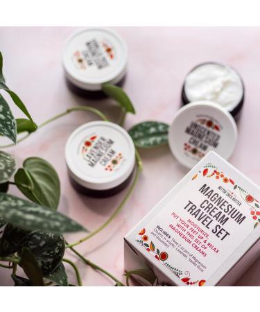 Travel Size Magnesium Cream for Leg Cramps | Natural Lotion for Kids Babies & Pregnancy | Purse Essentials - Lavender Vanilla Rose & Unscented 3x2oz Jars - Buy Online on GoSupps.com