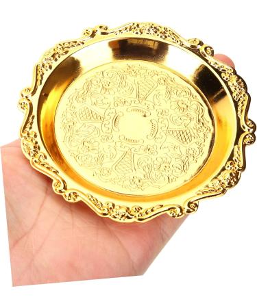 OFFSCH 6pcs Dried Fruit Plate Veggie Pasta Fruit Trays for Serving for Party Chips and Dip Serving Dish 10x10cm Golden - Buy Online on GoSupps.com